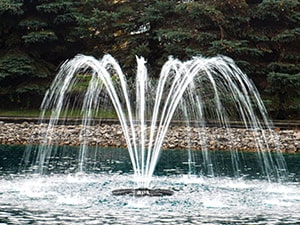 Pond Fountain RHP 2618 / Sugar Creek 1/3 HP floating pond fountains by The  Fountain Guys.